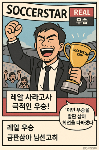 real 감독, 사커스타컵 대회에서 우승!